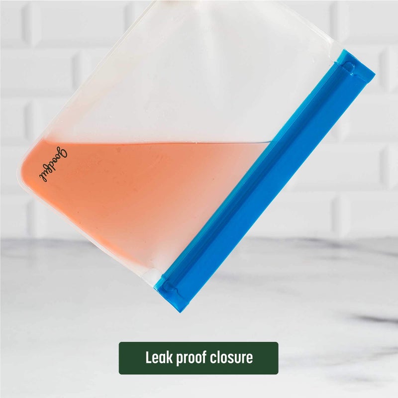 Goodful Reusable Standup Food Storage Bags (6 pack, Assorted Sizes) - Image 4